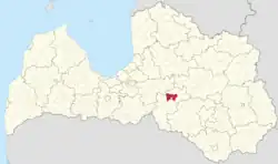 Location of Koknese Parish