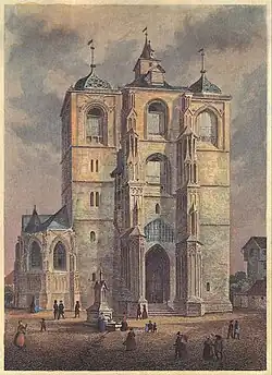 The façade in 1840