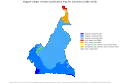 Cameroon map of Köppen climate classification.