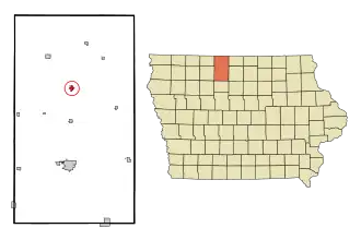Location of Bancroft, Iowa