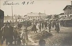 Krāslava Market Square in 1918