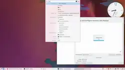 Plasma 5 showing KRunner and display management