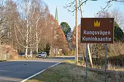 sign of the King's Road by the road