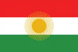 Flag of the Republic of Ararat (1927–1930) adopted by Xoybûn.