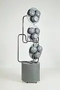A Ringing Grey. A sound object (2008). Ready-made, electronics and wood 176 × 59 × 52