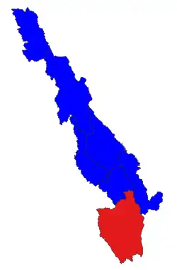 Location in Karen State (in red)