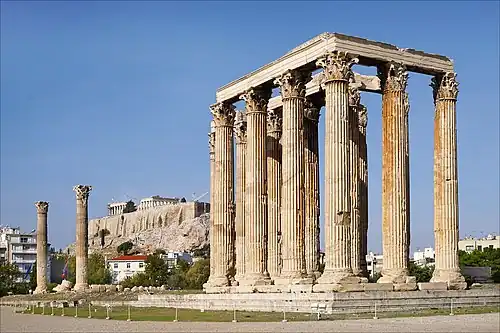 Roman Temple of Olympian Zeus, Athens, 174 BC–c.130 AD[17]
