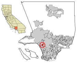 Location within Los Angeles County