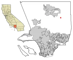 Location within Los Angeles County