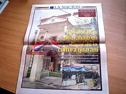Page of the Paraguayan newspaper "La Nacion"