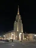 La Crosse Cathedral at night