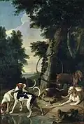 La mort d'un chevreuil (Death of a deer), François Desportes, 1703