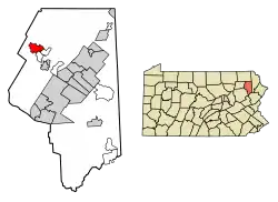 Location of Dalton in Lackawanna County, Pennsylvania