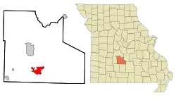 Location within the state of Missouri