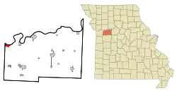 Location of Napoleon, Missouri