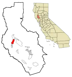 Location within Lake County and California