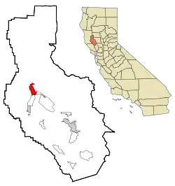 Location within Lake County and the state of California