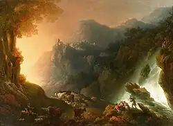 Mountain waterfall, ca.1830