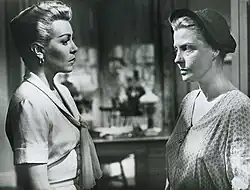 Two women facing one another