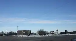 Looking north at Laney across Wisconsin Highway 29