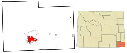 Location in Laramie County in Wyoming