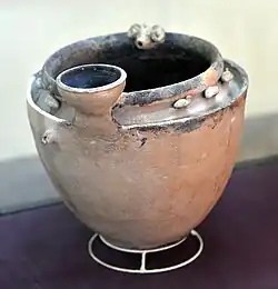 Large pottery jar used for ritual purposes (omens). Sin Temple, Khafajah, Iraq. Early Dynastic period, 2600-2370 BC. Iraq Museum