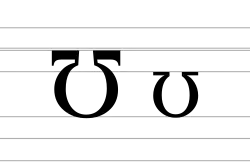 Upper and lower case Latin upsilon
