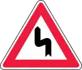 Double curve, first to the left