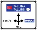 Preliminary direction indicator