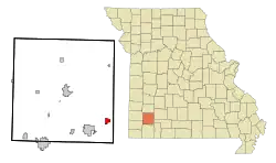 Location of Marionville, Missouri