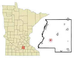 Location of Cleveland, Minnesota