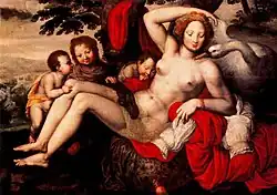 Leda and the Swan. Georg Pencz