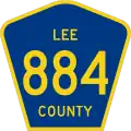 County Road 884 marker