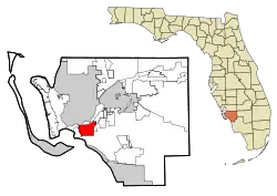 Location in Lee County and the state of Florida