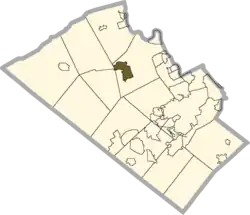 Location of Schnecksville in Lehigh County, Pennsylvania