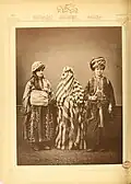 1. Muslim lady from Sa'nt (indoor clothing) 2. Muslim lady from Sa'nt (outdoor clothing) 3. Kurdish woman from Elazığ