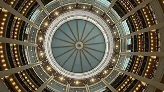 A view of the dome inside the Presidential Library