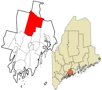 Location in Lincoln County and the state of Maine.