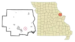 Location of Fountain N' Lakes, Missouri