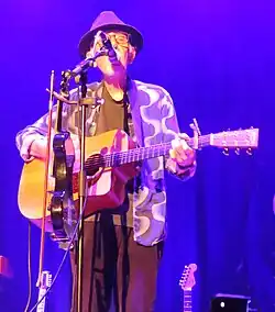 Clements performing with Lindisfarne in 2023