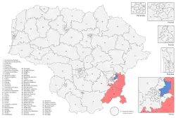 Single-member constituencies – seats won in the first round