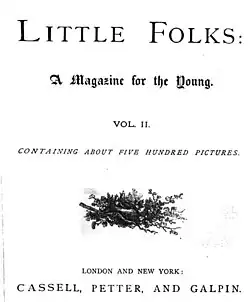 Front page of Little Folks periodical from 1872.