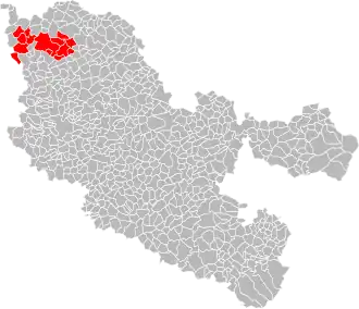 Location in the Moselle department