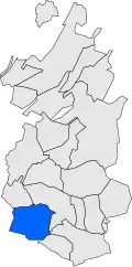 Location of Maldà in the county of Urgell