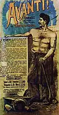 Advertising poster for the subscription to Avanti!, 1896