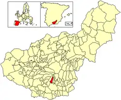 Location of Cáñar