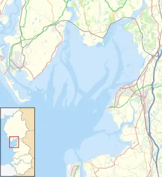 Pilling Sands is located in Morecambe Bay