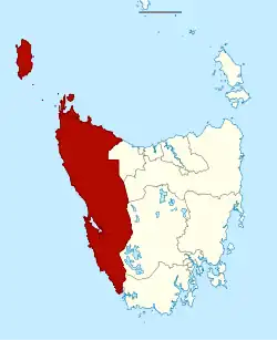 Map showing the electoral division of Murchison