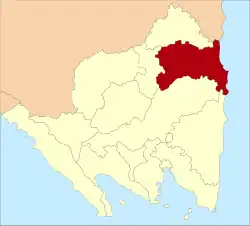 Location within Lampung