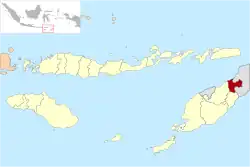 Location within East Nusa Tenggara